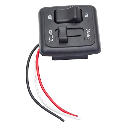 Miniatura 10 de Interruptor de palanca RV de 12 V CC con control de atenuador lateral alto para iluminación LED, halógena, incandescente, RV, automóvil, camión,