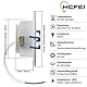 HCFEI 6er Set LED Einbaustrahler Weiß Matt - rund flach 5 Watt dimmbar Warmweiss 3000K 230V IP44 – geeignet für Bad, Küche, Sauna, Außenbereich – Ø65-75mm Bohrloch, 120°Abstrahlwinkel