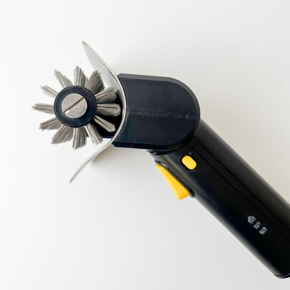 Limpiador de parrilla de barbacoa, cepillo de rodillo de alta velocidad de acero inoxidable, herramienta recargable por USB inalámbrico para rejillas de barbacoa al aire libre con 1 cabezal de cepillo