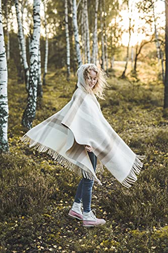 Ger3as-Damen-Kapuzen-Poncho-100-Wolle-Cape-fuer-Frauen-aus-Strickmaterial-mit-Kapuze-Ruana-Mantel-Fleece-Wrap