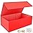 RYDDOY Red Gift Box, 9.5x6x3\'\' Gift box for Presents with Lids Magnetic Closure Rectangle Collapsible for Bridesmaid Proposal Box, Wedding, Christmas, Halloween, Birthday Gift Packging