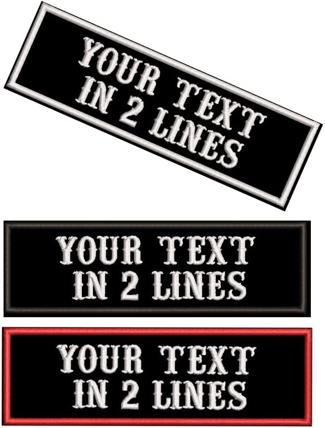 AI-NEEL Custom Name Patch x 2Pcs, Personalized Rocker Rider Motorcycle Biker Patches Tactical Vest Jacket Patches