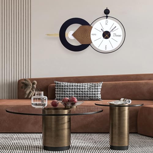 35x20 Inch Modren Wall Clock, Quiet Oversized Home Accent for Living Room — view 4