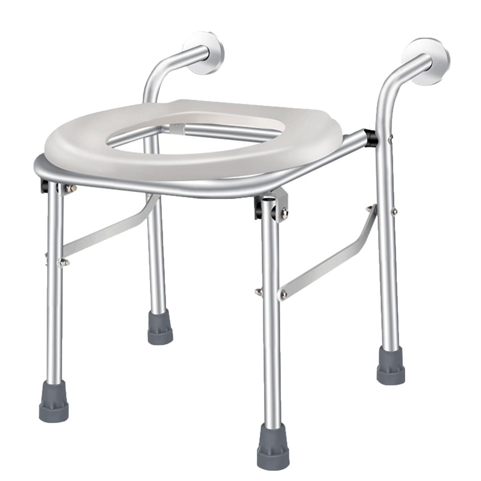 3-in-1 Folding Bedside Commode - Porta Potty for Adults - Portable Toilet for Camping, Supports Up to 380lbs, Bedside Commodes for Seniors and Commode Chair