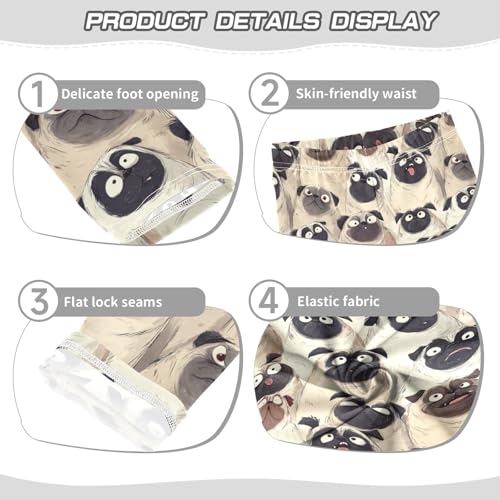 Girls Leggings Funny Pug Animals Soft Toddler Leggings for Girls Kids Pants Size 4T-10T3