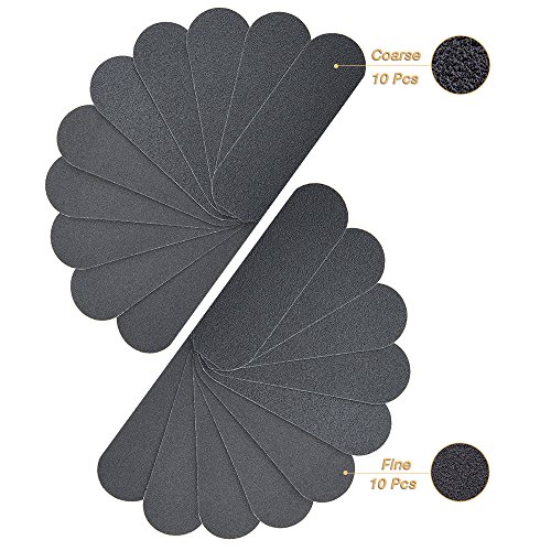 Stainless Steel Pedicure File Refill Pads 5.2x 1.7''(20 Refills Pads)