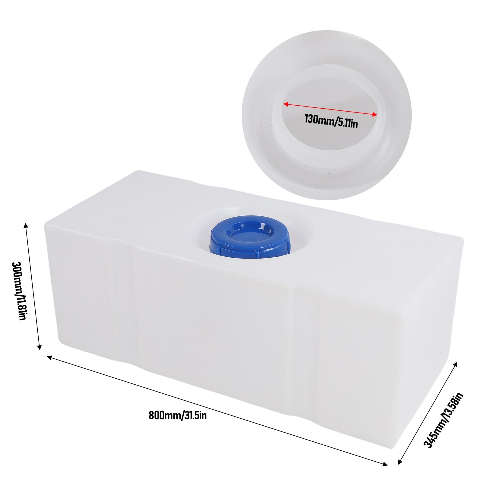 Serbatoio di Accumulo Acqua per, Contenitore Acqua da 21 Galloni, | Materiale LLDPE, Sicuro per Acqua Potabile, da -40°F a 176°F, per e Barche