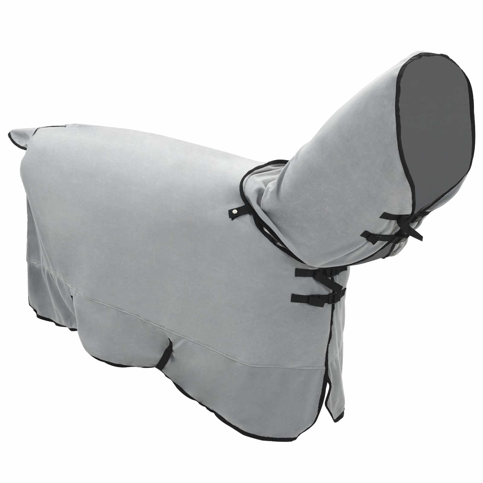 Manta para caballos, 155 cm, poliéster, transpirable y ligera, para entrenamiento, establo y transporte, color gris claro