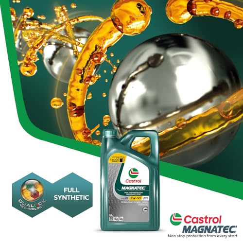 Image of Castrol MAGNATEC 5W-30 - Engine Oil (5L Pack) - Full Synthetic, BS6 Ready, API SQ, ACEA C2, Dualock Technology for Petrol /CNG, Hybrid and Diesel Cars
