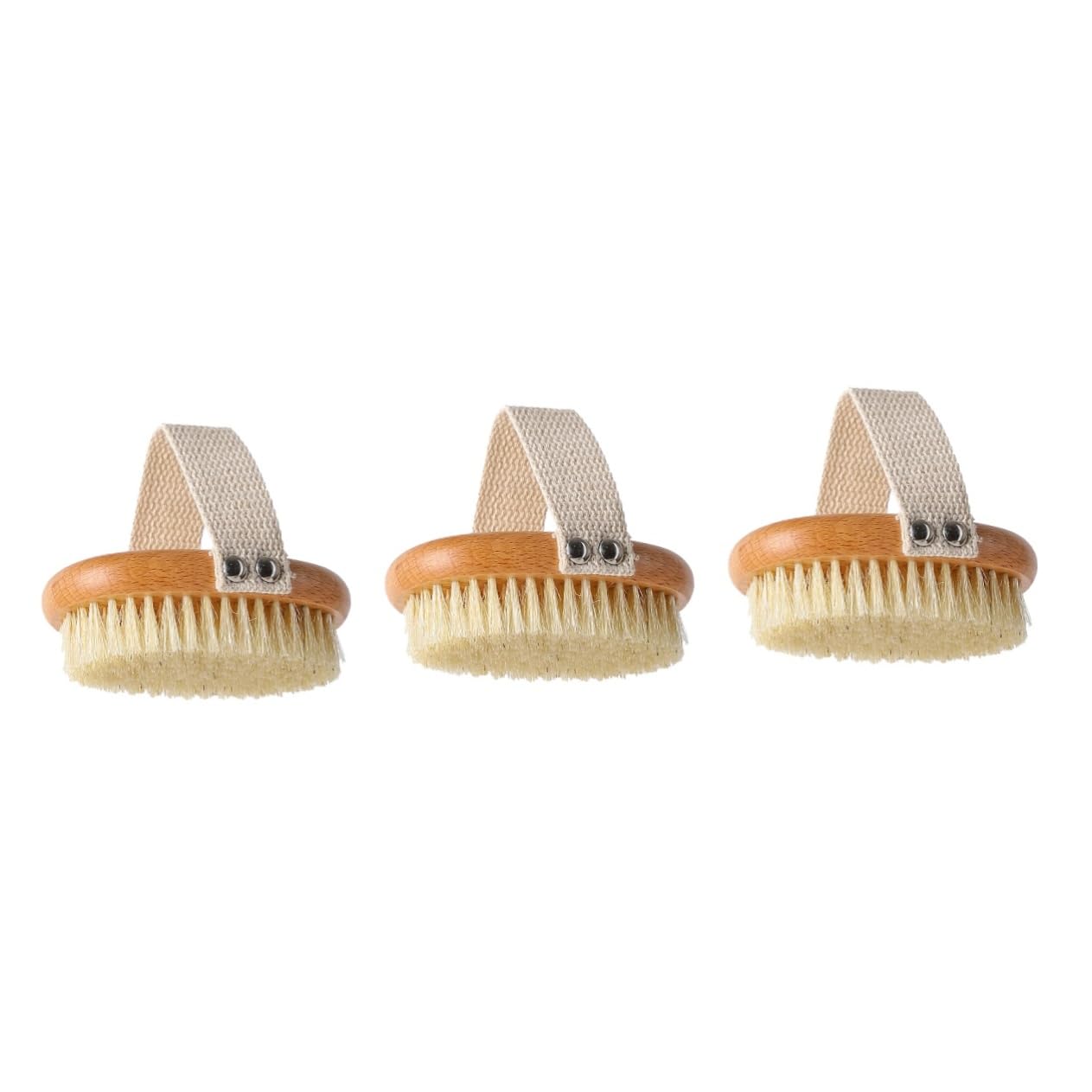 FRCOLOR 3piezas Cepillo Exfoliante De Cuerpo Cerdas Naturales De Madera Cepillo De Para Masaje y Limpieza De Espalda Para Cuidado y Exfoliación