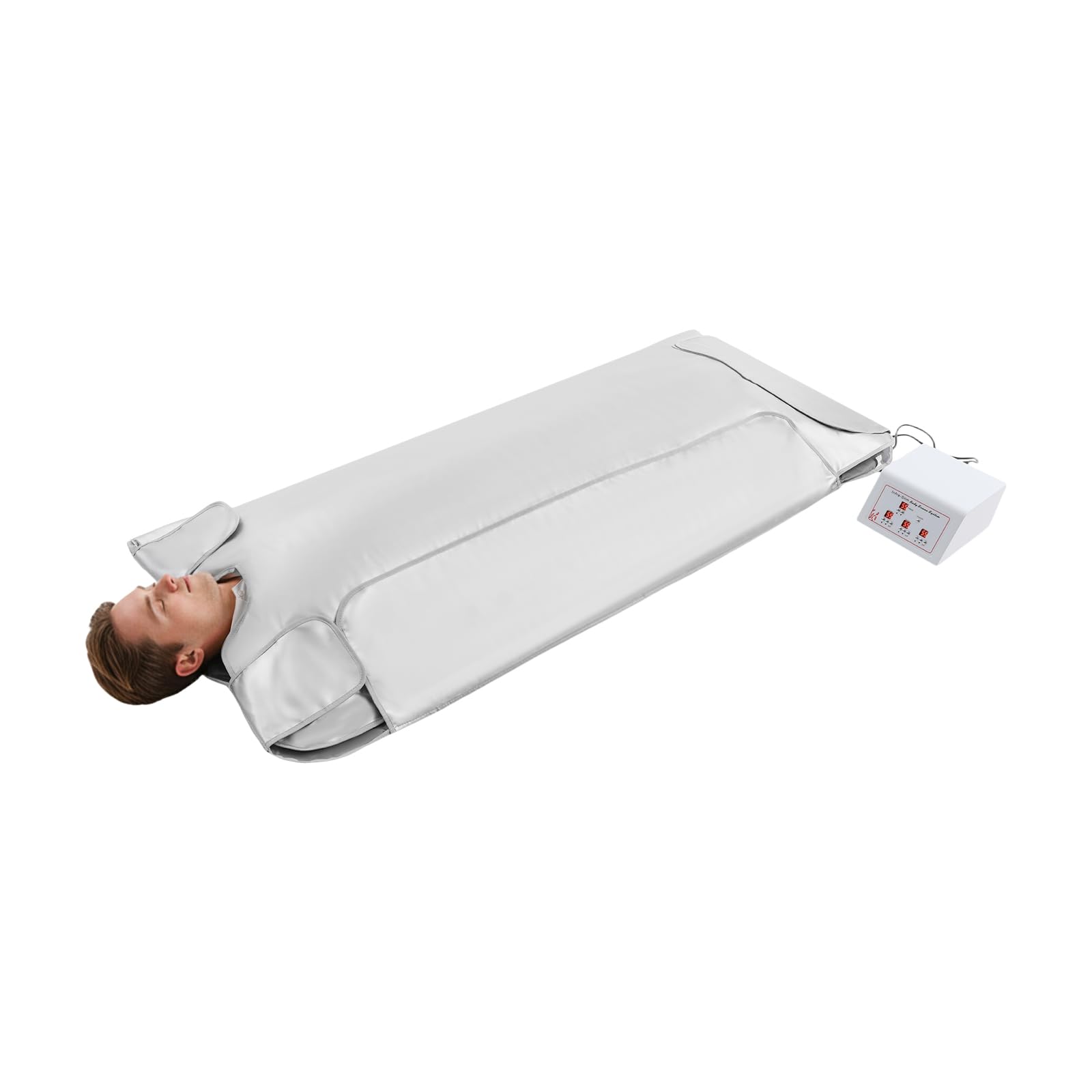 Coperta da sauna a infrarossi, portatile, trattamento disintossicante professionale, 4 volte di sicurezza, portatile per uso domestico per disintossicazione causata dalla sudorazione, relax