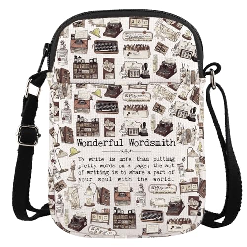 Writer Appreciation Gift Journalist Novelist Author Gift Wonderful Wordsmith Crossbody Bag Gift for Writing Lover