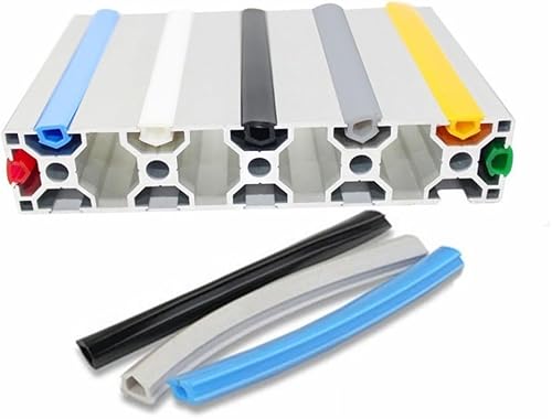 Sello plano, 3.3 ft serie 20304050 de 0.236 pulgadas, 0.315 pulgadas, sello plano para perfil de aluminio 2020, cubierta de ranura suave, soporte de
