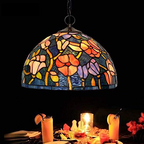 Lustre en verre teinté 12 pouces | Suspension vintage E27 salon et chambre