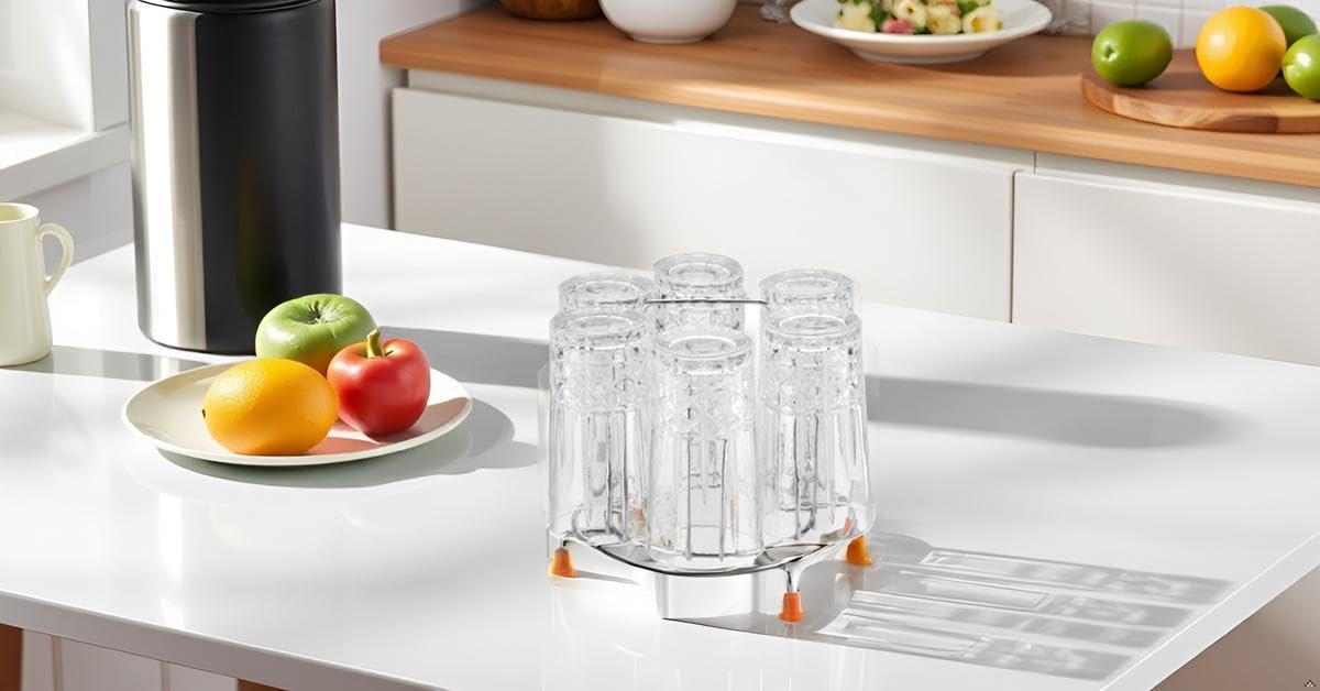 Glass Stainless Steel Stand - Organize Your Kitchen -2