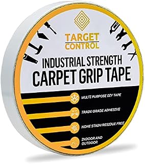 TargetControl 50ft, Double Sided Tape Heavy Duty, Carpet Tape Double Sided Heavy Duty, Rug Grippers From Rug To Carpet, Heavy Duty Double Sided Tape, Strong Double Sided Tape Heavy Duty, Rug Tape.