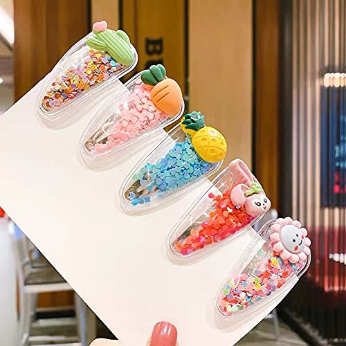 Pinzas para cabello con brillo set de 10 piezas 6 cm miniatura 2