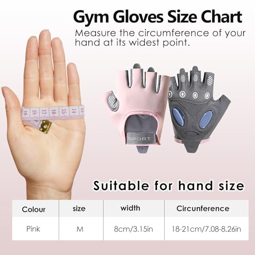 Image of TecoKart Gym Gloves Half Hand Gloves for Women Weight Lifting Gloves for Gym Workout Bike Gloves Gym Accessories for Women Liquid Silicone Anti-Slip and Wear-Resistant Hand Gloves for Women & Men