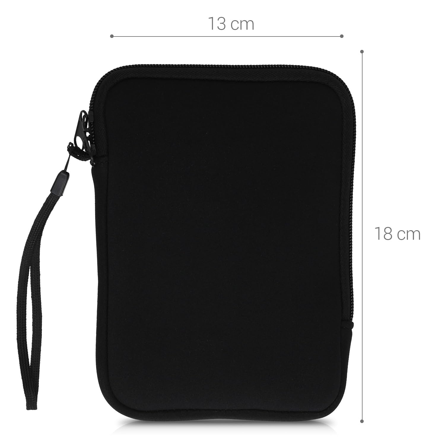 kwmobile Neoprenowe etui na czytnik e-booków rozmiar 15.2 cm – uniwersalne etui na e-booki z zamkiem błyskawicznym – czarne