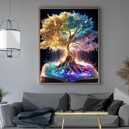 WELLXUNK Diamond Painting Albero, 5D DIY Diamond