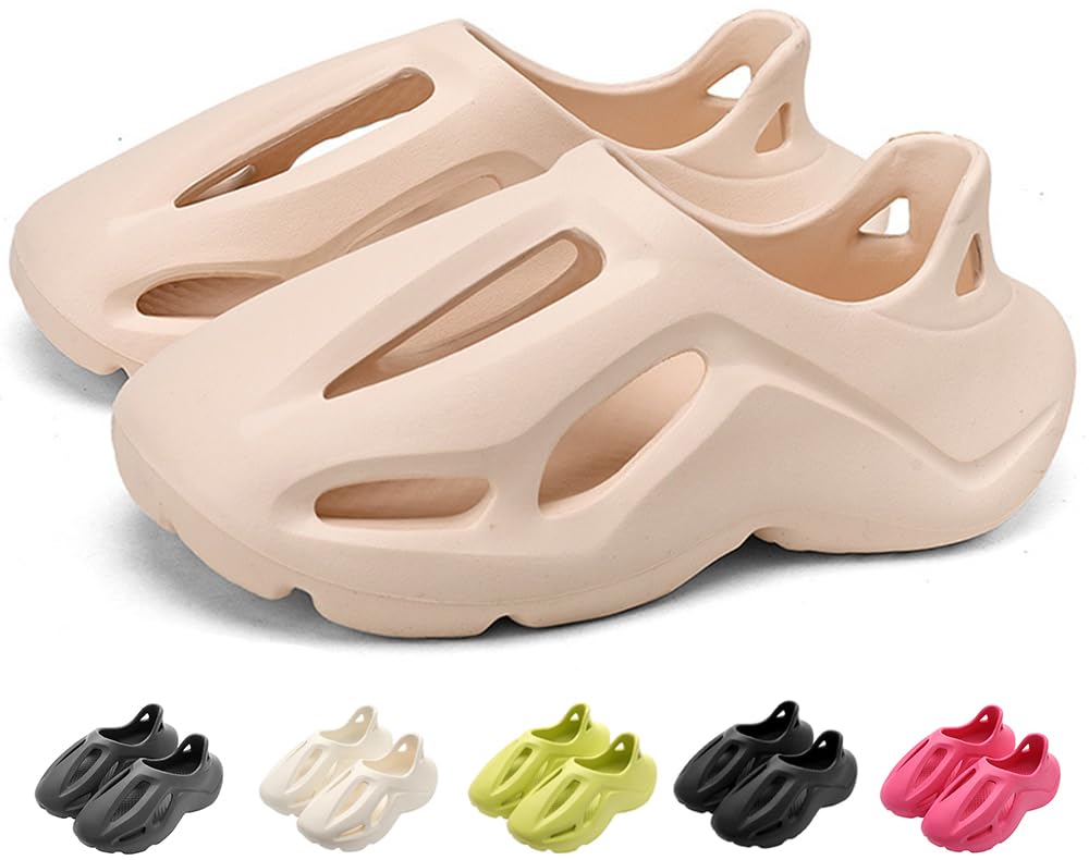 foliorime Foam Runner Sneakers Cloud Slides Pillow Sandals for Kids Running Shoes Boys Walking Shoes Girls Fashion Slippers Outdoor Indoor Summer