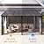 GARTOO 12’ x 14’ Gazebo for Patio - Aluminum Lean to Gazebos Pergola with Sloping Roof, Outdoor Wall-Mounted Canopy Awnings to House for Patio, Garden, Lawn, Backyard Deck