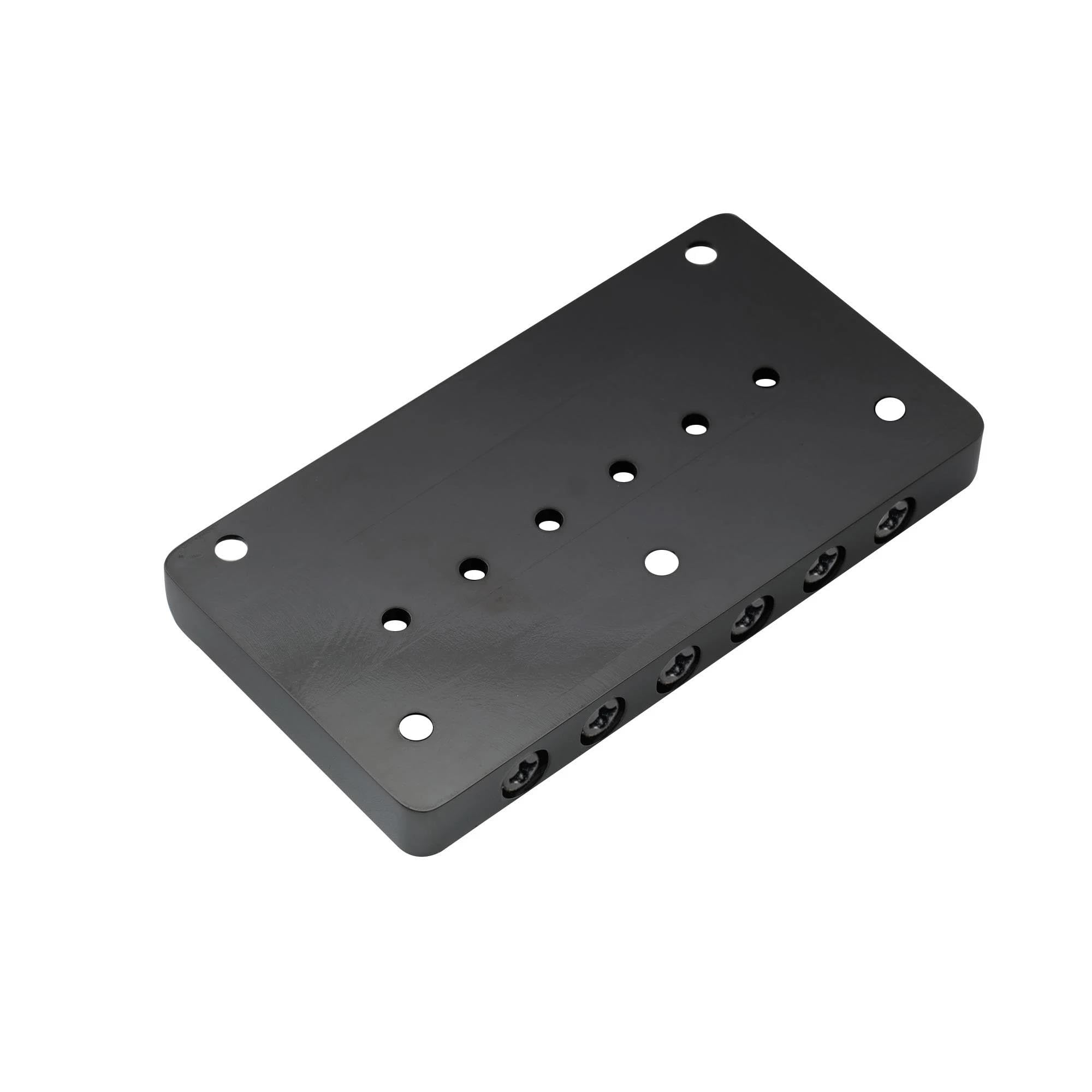 Professionale Ponte Per Chitarra Ponte Rigido Non Tremolo Completamente In Ottone Massiccio Con Spaziatura Di 52,5 Mm Per Parti Ricambio Chitarra A 6 Corde(Black)