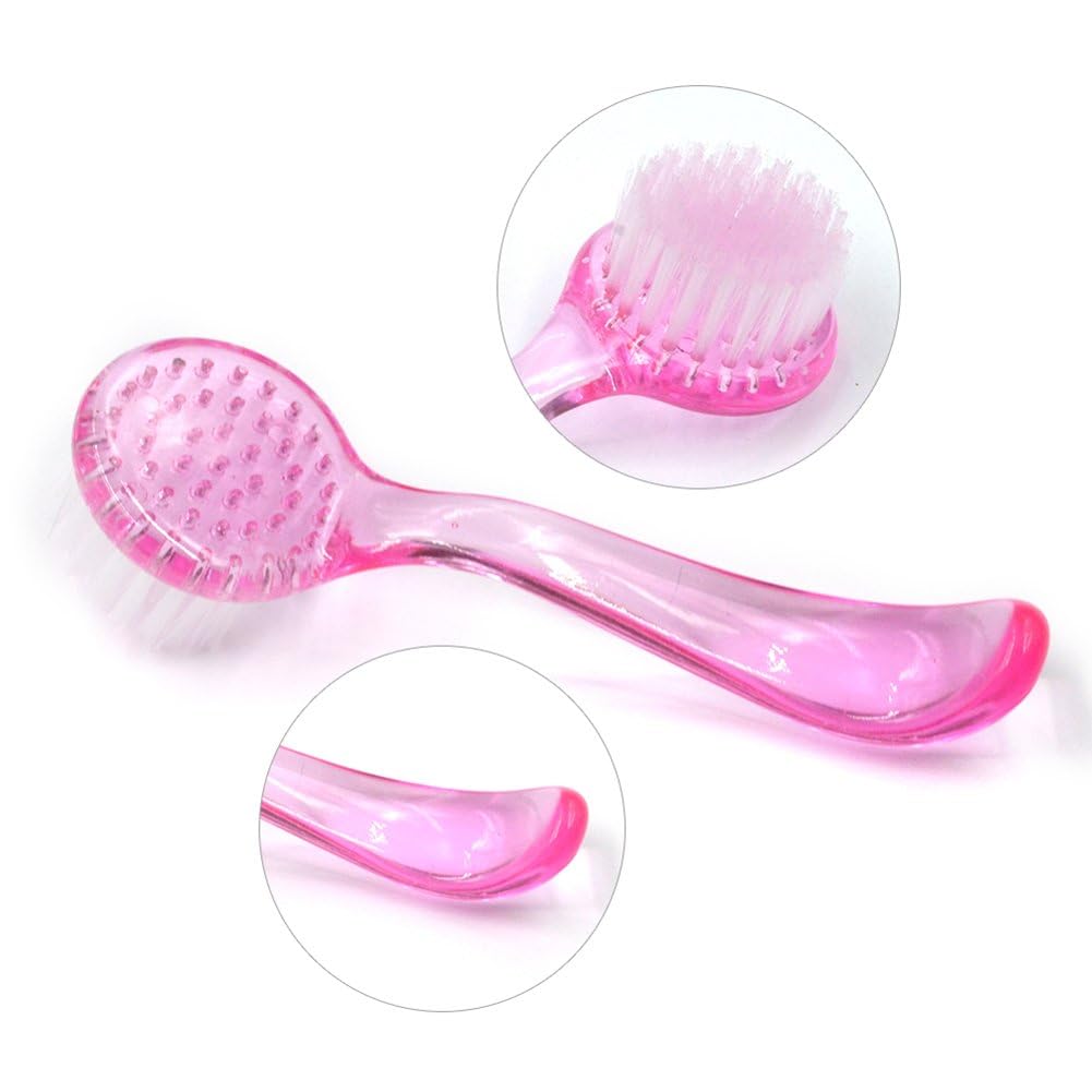 maniglia nail art spazzola di pulizia set manicure unghie e piedi scrubbing Cleaner e vestiti scarpe spazzole 6pcs