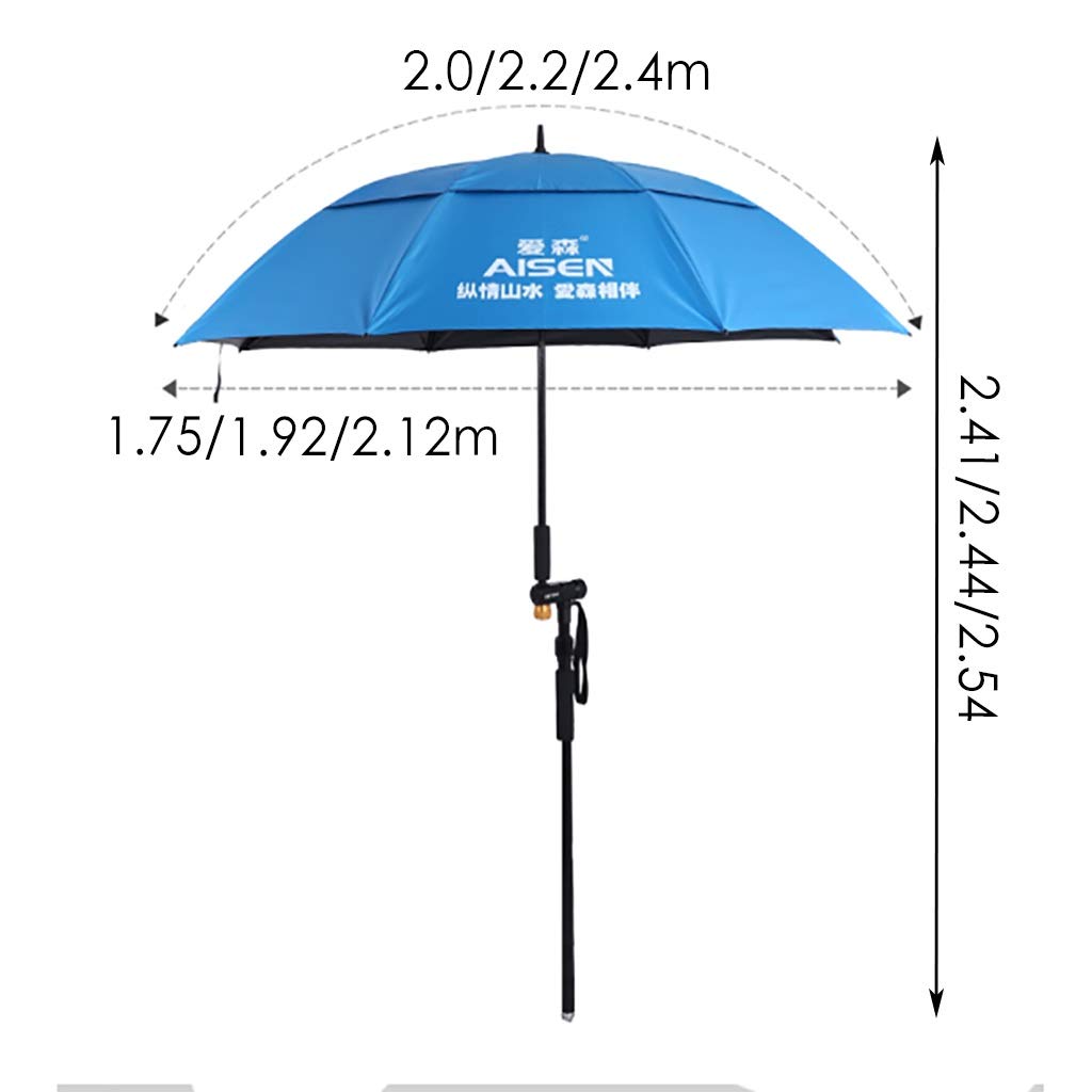 Parasol wędkarski ochrona przeciwsłoneczna/parasol / 2,2 m / pogoda/wędkarstwo/specjalny parasol parasol wędkarski, NIEBIESKI, 2.4m