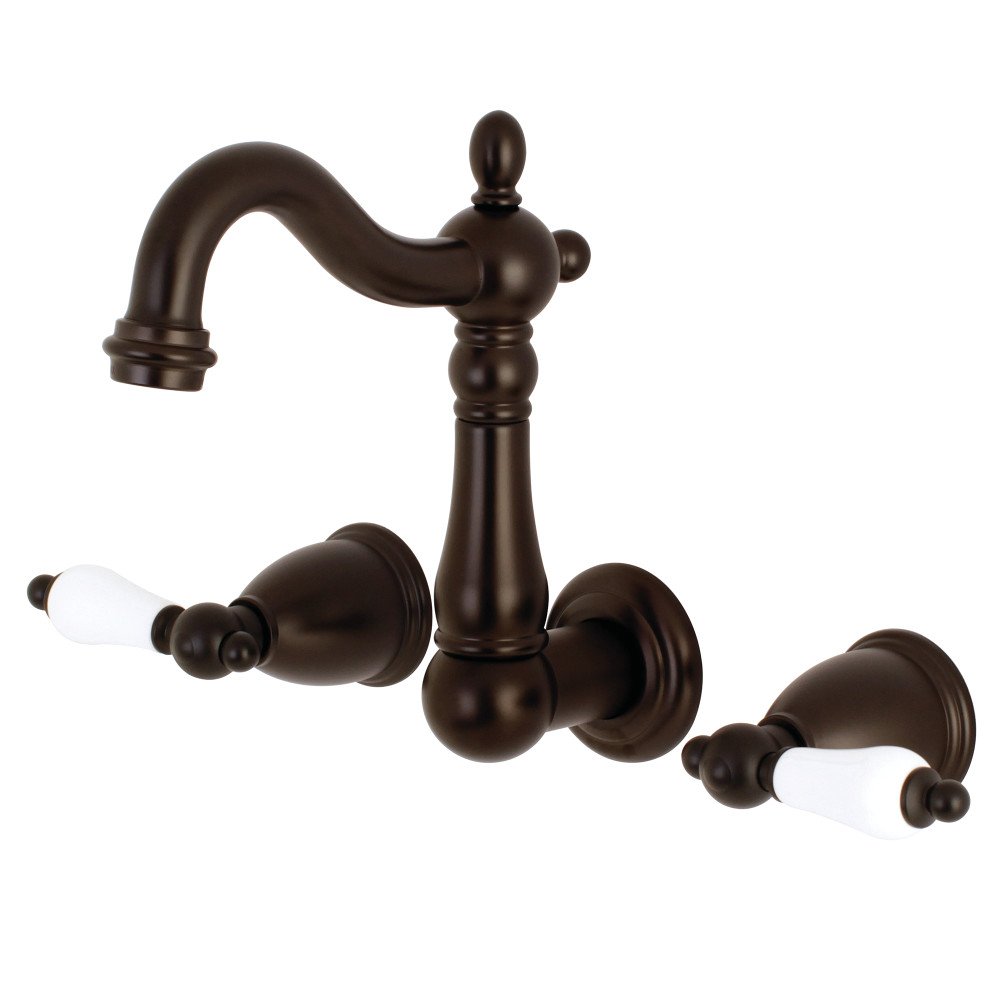 Kingston Brass KS1225PL Rubinetto per lavabo da 20 cm, Bronzo lucidato a Olio, 4-3/4 Inch in Spout Reach