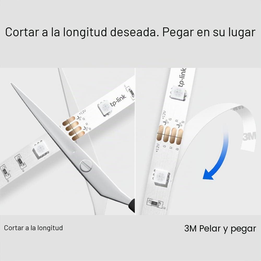 TP-Link Tapo,Tira de luz LED inteligente, 5 m, control de aplicación Wi-Fi RGB multicolor, funciona con Alexa y Google Home, adecuado para decoración de TV y cocina (Tapo L920-5)