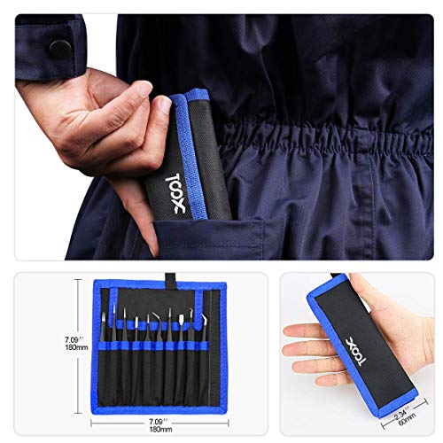 Xool XL-A1081 Precision Tweezers Set, Xool 10 Pcs Esd Tweezers Set, Anti-Static Stainless Steel Tweezers Kit, Multi-Standard Stainless Steel Tweezers For Lab thumb #6