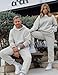 JMIERR Sweatsuits Mens 2 Piece Couple Outfit Lounge Two Piece Sets Fall Fashion 2026 Tracksuits Oversized Essentials Hoodies Sweatshirt and Baggy Sweatpants Casual Loungewear Clothing, M, Light Grey