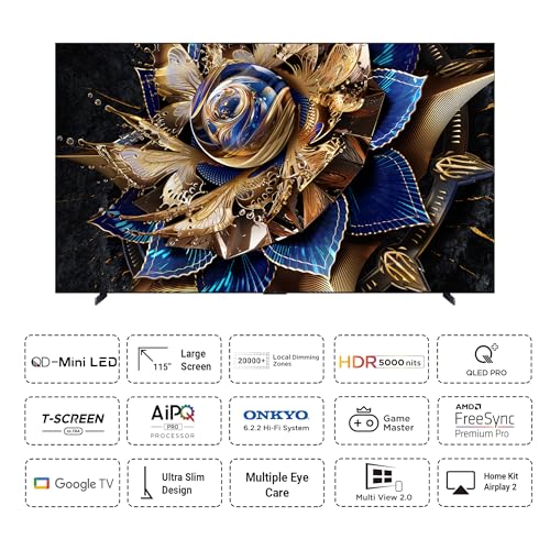 Image of TCL 291 cm (115 inches) X955 Series 4K Ultra HD QD Mini LED Google TV 115X955 Max (Black)