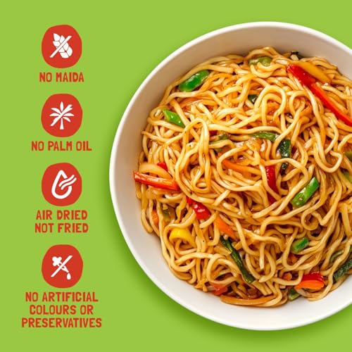 Image of Slurrp Farm No Maida Millet Hakka Noodles | Mild Masala | Perfect for Tiffins | Mealtime Favourite | Serves 2 (96 gms)