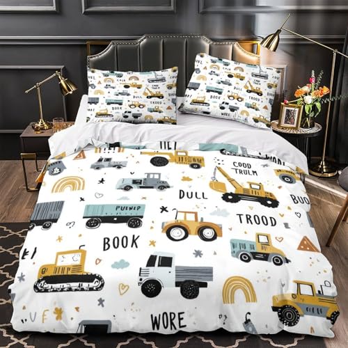 Housse de couette loup sans repassage parure lit microfibre douce 260x220