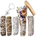 JL Local Ancient Energy 6pc Smudging Kit Sampler: Natural Flower Sage, White Sage, Yerba Santa, Blue Sage, Juniper Sage, Palo Santo Smudge Stick + Instructions & Kokopelli Good Luck Charm!