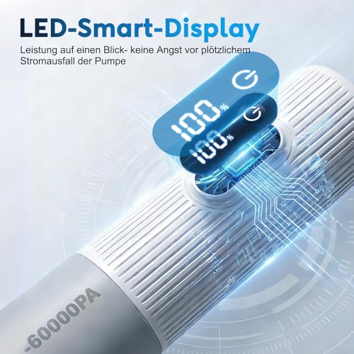 Reise Vakuumbeutel für Kleidung mit Kabellose Elektrischer -60000Pa Pumpe, 15 Stück Vacuum Storage Bags in 3 Kombigröße(40 * 50/40 * 60/50 * 60CM), Sparen 80% Platz für Reisegepäck und Lagerung