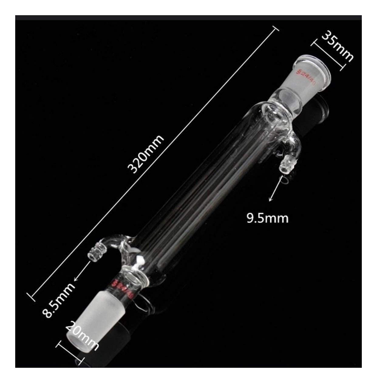 1000 ml 13 Pezzi apparecchio per distillazione del Vetro Kit di vetreria per Laboratorio Chimico, Filtro dell'Acqua Kit di vetreria per distillatore Chimico purificatore d'Acqua, Attrezzatura per di