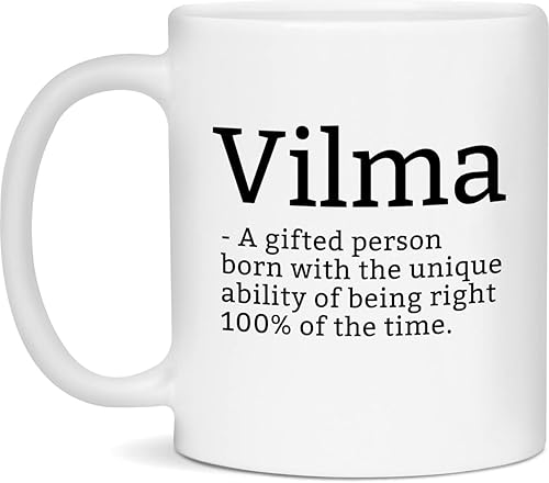 Taza sarcástica de Vilma de definición de Vilma, taza Vilma personalizada Vilma, taza de 11 onzas