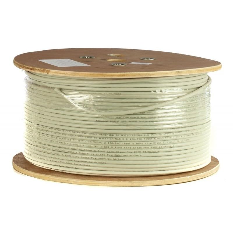 CAT6A SFTP 305m kabel na rolce - LSZH (B2ca), POE, Ethernet, LAN, kabel krosowy, kabel danych, RJ45 - do szafy serwerowej, przełączników, routera, modemów!, POE, 100% miedzi, Ethernet, LAN,