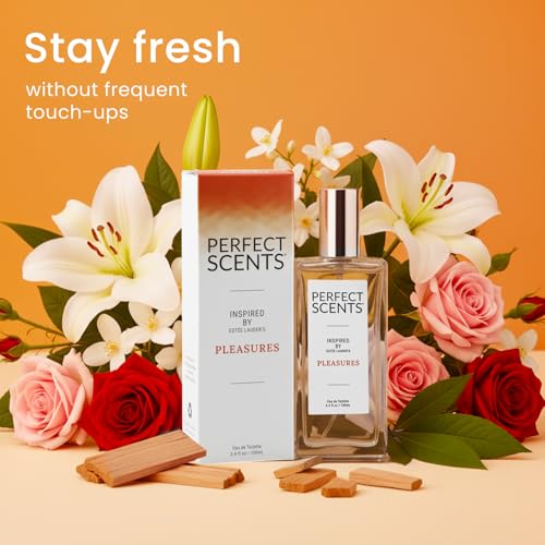 Image of Perfect Scents Fragrances, Inspired by Estee Lauder's Pleasures, Women's Eau de Toilette, CLEAN, Vegan, Paraben-Free, Phthalate-Free, Never Tested on Animals, 3.4 Fluid Ounces