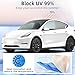 WILIBUT Glass Roof Sunshades for Tesla Model 3 Highland,Heat Reflective Nano Ice Crystal Coatings UV Block Roof Sunshades No Sag Flodable Sunroof Sunshade for Tesla Model 3(2024-2025)