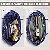 AfitLulu Bag Organiser Insert Dual Zippered Handbag Organiser Insert with Multiple Pockets and Compartments, Waterproof Bag Inserts Organiser Handbag Essentials Multi-Functional Storage Bag (Gray) #4