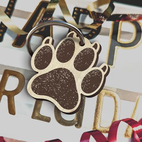 Hundepfote Schlüsselanhänger handgemacht aus Holz, Glücksbringer, Pfote, Hund Glücksbringer, Hund Geschenk, Hundebesitzer, Hundepfote im Herz
