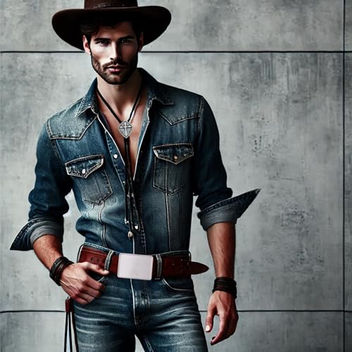 Image of Belt Buckle Men Western Cowboy Rodeo Oval DIY Blank Belt Buckles for Women