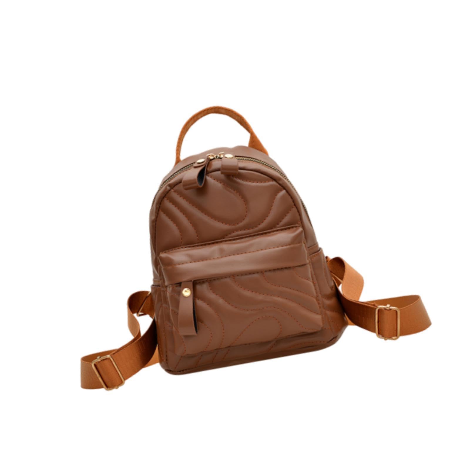 merishopp Women Backpack Handbag Carrier Shoulder Bag for Shopping Work Outdoor Sports Brown-picture-24