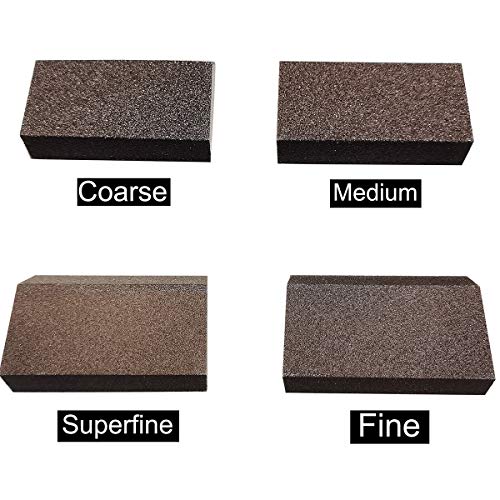 M-Jump 8 Pack Single Sanding Sponge, Coarse/Medium 4 Different Specifications Sanding Blocks Assortment,Washable And Reusable #TOP1