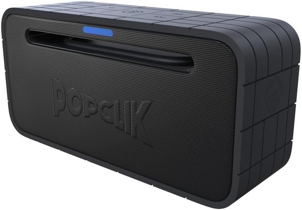 PopClik Speaker Airypower Bluetooth 4.0 Massive Bass Built-in Battery Charger 100 Foot Range 10 Hour of Continous Play Black