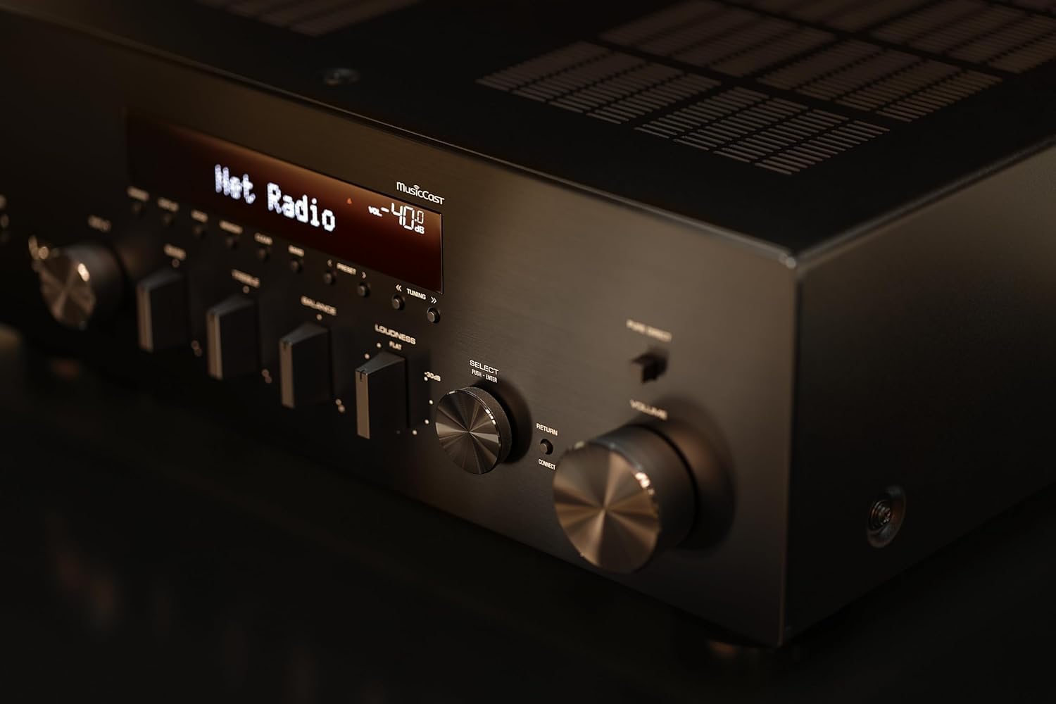 Yamaha R-N600A Ampli-tuner Hi-Fi réseau, Wi-Fi, AirPlay 2, Bluetooth, convertisseur N/A SABRE, TUNER DAB/DAB+, MusicCast avec de nombreux services de streaming, gris
